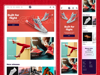 Shoe store website- cevira branding website design ecommerce ux and ui design footwear landing page home page design running shoe website design shoe shop designs shoe store website ui shoe ui store user interface website design website inspiration women sandals shop template