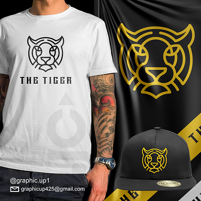 THE TIGER LINEART LOGO agency agencylogo brand branding companylogo design icon lineartlogo logo strong tiger vector