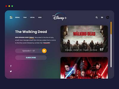 Concept - Disney+ Web app branding concept design disney ui ux vector web winner world