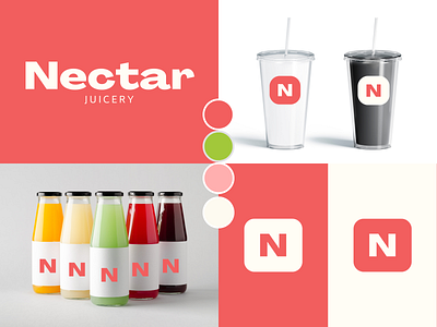 Nectar Branding branding design graphic design logo minimalist mockup