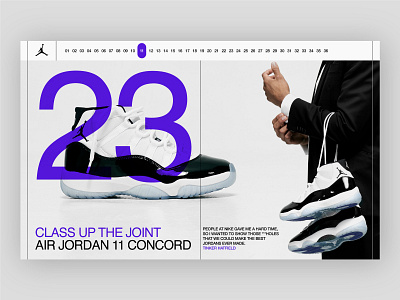 Jordan / Landing Page Concept 01 air jordan air jordan 11 design editorial design graphic design landing page landing page design nike sneakerhead sneakers ui ux web design