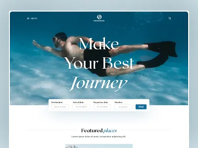 Travelmenia- Travel Maker Web App 2022 category colour creative design feature landing page minimmal search travel trend trip typography ui ui design ux vacation web webapp website