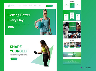 GYMPro(fitness website) design fitness gym train uidesign web web design web design and development