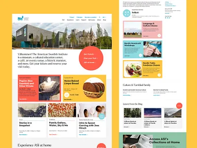 American Swedish Institute Website architecture branding institute interface design minneapolis museum swedish typography ui web design