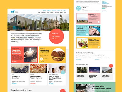 American Swedish Institute Website architecture branding institute interface design minneapolis museum swedish typography ui web design