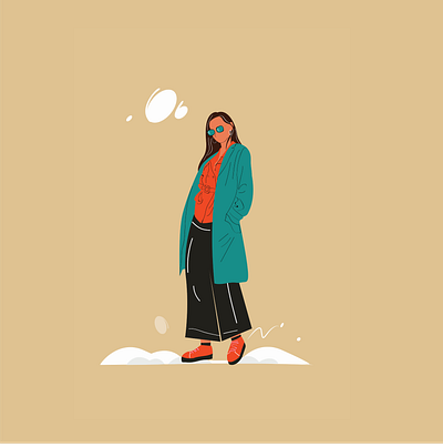I animation design graphic design illustration illustrator portrait woman