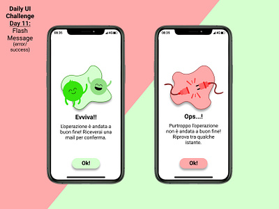 Daily UI - 011: Flash Message (error/success) app design figma graphic design illustration ui ui design