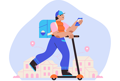 Cruising into the weekend like... design flat illicon illustration