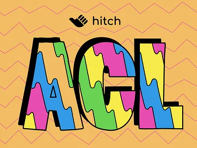 ACL email artwork acl austin texas il illustration lettering music festival retro