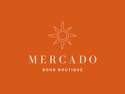 Mercado Boho Logo boho branding design graphic design logo minimalist mockup