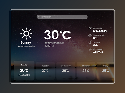 Weather Screen Design adobe xd branding dailyui design ui ui design ux