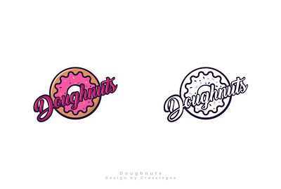 Doughnuts branding flat illustration logo logo design minimal minimal logo typography vector