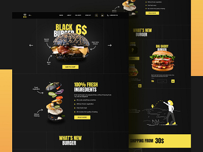 Website landing page clean dark delivery design homepage landing landing page ui user interface web web design website