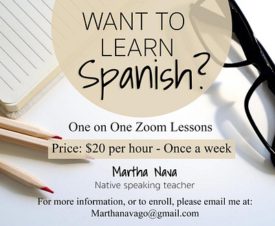 What to learn Spanish? Flyer design graphic design typography