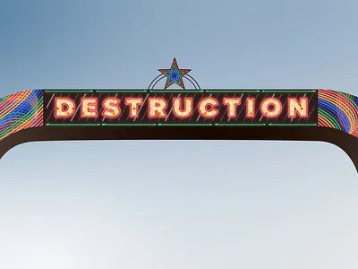Destruction Gate destruction graphic design illustrator jesus midway patterns photoshop scripture state fair of texas the bible