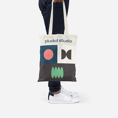 tote bag apparel bold branding design geometricshapes graphic design logo modern shapes totebag
