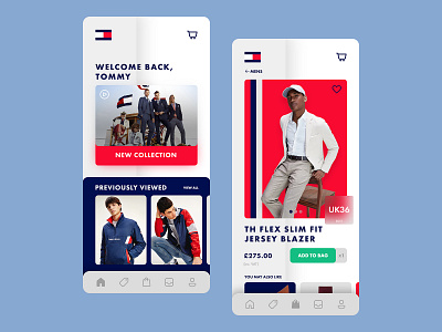 Tommy Hilfiger App Design app design app ui clothing app clothing ui fashion ui mobile app mobile ui shop app shop interface shop ui store app store ui ui ui daily ui design