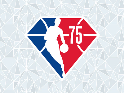 NBA 75 75 anniversary athletics basketball design diamond logo nba sports