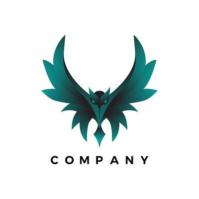 Mystic Green beauty branding design eagle gradient green icon illustration logo owl vector