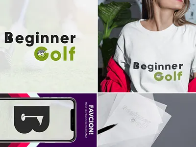 Beginner Gold Minimalist Logo design beginner golf logo beginner logo brand branding conceptual creative design golf logo graphic design icon logo logo design minimalist modern minimalist vector
