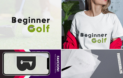 Beginner Gold Minimalist Logo design beginner golf logo beginner logo brand branding conceptual creative design golf logo graphic design icon logo logo design minimalist modern minimalist vector