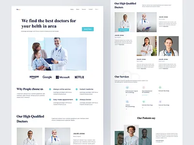 Health Care Landing Page Design. agency design doctor doctor landingpage graphic design healthcare medical medical landingpage medical website medicalwebsite medicine ui ux web website