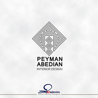 personal logo for peyman architect architecture branding graphic design interior design logo logotype marjannavab monogram personalbrand typography