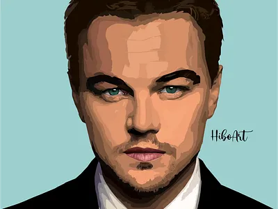 leonardo dicaprio digital drawing by hiboart adobe art artwork design digital digitaldrawing graphic design illustration vector