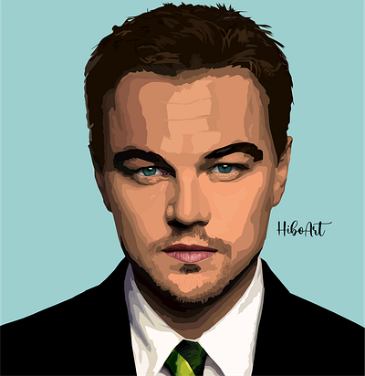 leonardo dicaprio digital drawing by hiboart adobe art artwork design digital digitaldrawing graphic design illustration vector