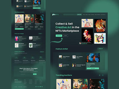 NFTs Marketplace design nft nftmaketplace nfts nftwebsite technology trending ui ui design uidesing uxui