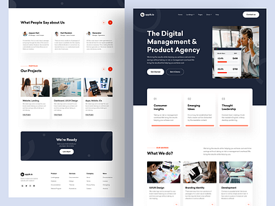 ''Appik.oi''-''Creative Digital Agency Website'' agency agency website branding creative agency design agency digital homepage landing landing page marketing minimal product design typography ui ui design ux web design website