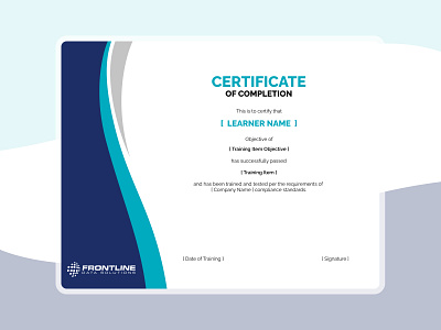 Certificate of Completion bootstrap branding design icon illustration logo ui ux vector website