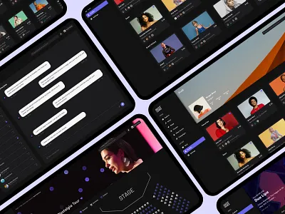 Event Discovery App app branding chat dark theme design event event app figma illustration logo profile sketch ui ux uı card vector website