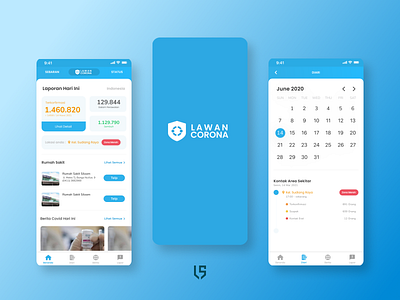 LawanCorona - Monitoring App for Covid19 coronaapp covid19 diarydesign homepage homepage design homescreen mapsdesign mobileapp monitoringapps statistic ui ui design ux design uxresearch