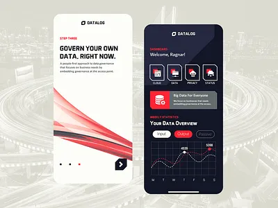 Data Log Mobile App clean design illustration ui ui design ux ux design uxui