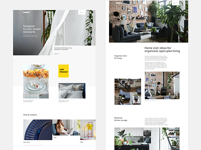 IKEA website redesign e commerce minimal online store shop ui ux интернет магазин