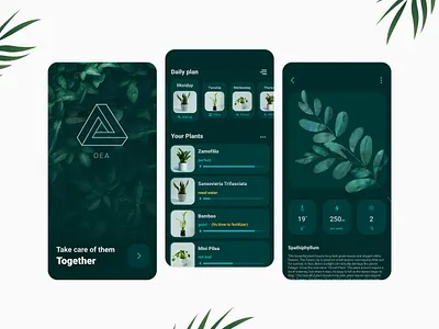 Plant Care App app application clean design exploration mobile mobileapps productdesign ui ui design uidesign uiux user experience ux web design