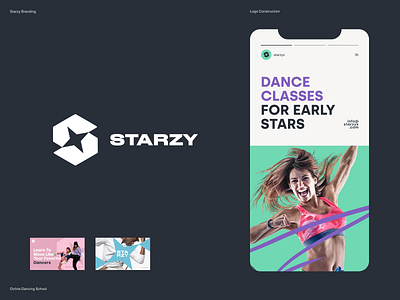 Starzy Dancing Branding agency banner brand book brand guidelines brand identity brand sign branding branding design dancing dribbble dribble halo lab identity logo logotype marketing packaging smm star studio