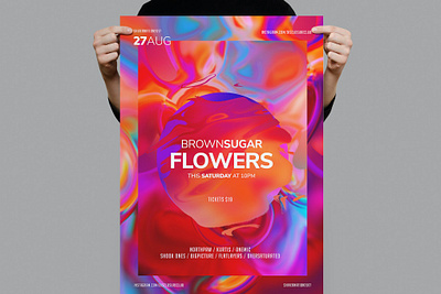 Flowers Flyer / Poster Template catalog clean dance design dj electronic flowers flyer flyer template gradient illustration indesign magazine music nightclub poster template print printable sunrise template