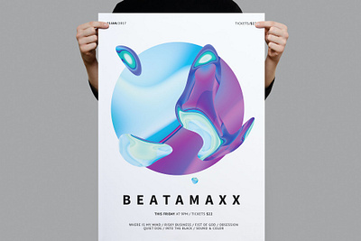 Beatamaxx Poster / Flyer beach catalog clean club design dj flyer fresh gradient graphic design illustration indesign magazine music poster poster flyer print printable techno template