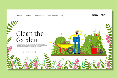 Gardener - Landing Page app branding design gardener gardening garder landing illustration landing landing page multipurpose page purpose ui ui design ux ux design web web development web maintance website