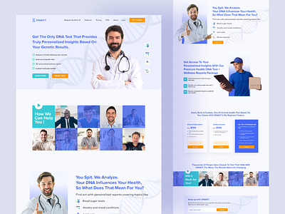 DNAKIT - DNA testing kit selling landing page biotech dna dna kit dna test dna testing kit doctor health care heath service medical care medicine home delivery medicine service online drug store online shop pharmaceutical public health rna uiux web design