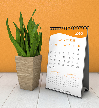 Template is ready for Free 2022- Table Calendar illustration photoshop