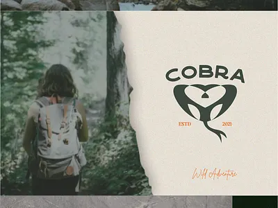 Cobra adventure aesthetic animal brand branding cobra design graphic design green illustration logo reptile snake
