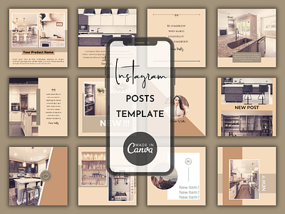 Instagram Posts Template canva influencer instagram post realestate realtor template