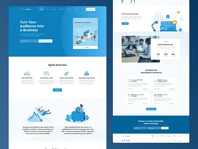 Social Media Marketing Agency Website blue clean design flat homepage landing landing page typography ui ui design uiux user experience user interface ux ux design vector web website websitestyle