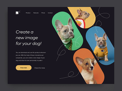 Landing Page black colors darkmode dog landing landingpage