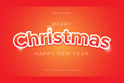 Merry christmas text effect shiny rose Vector illustration EPS banner box business christmas design flyer graphic design happy holiday illustration merry new poster red text vector white word year yellow