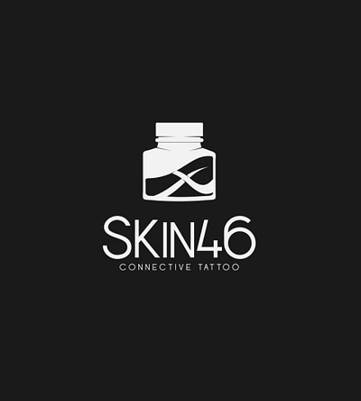 Skin 46 Logo black brand branding design ink logo modern tattoo vector white