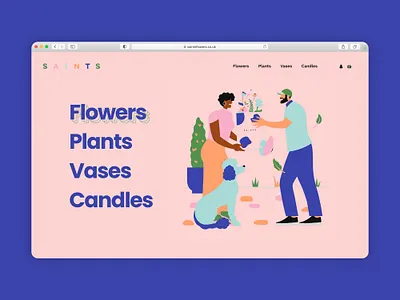 Saints Flowers Website Illustrations art branding characterdesign colourful design designer digitalillustrations flowers graphic design graphicdesign illustration illustrations illustrator lifestyle plants ui website